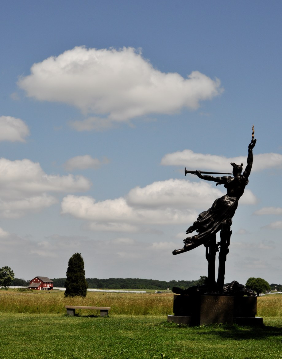 a real point - the back of a monument to recognize soldiers from louisiana (i think).